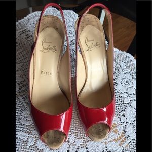 Christian Louboutin So Private 120 Red Patent/Cork
